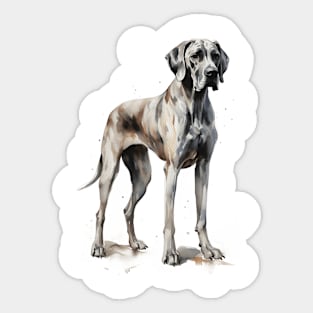 Great Dane Watercolor Style Sticker